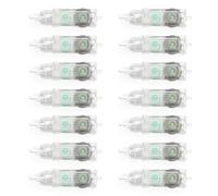 Huakaile Lot de 12 recharges de ruban correcteur rétractable rechargeables, faciles à utiliser, recharges de ruban adhésif blanc pour école, bureau, journal, mauvaise écriture, correction instantanée