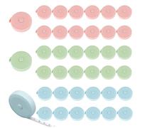 Huakaile Lot de 39 rubans à coudre souples de 1,5 m, double face rétractable, petit pour perte de poids, règle en tissu (vert, rose, bleu)