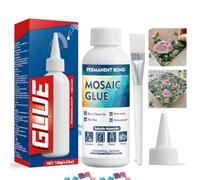 HuakChai Colle Mosaique, Collee Carrelage, Colles Carrelage Extérieurs 120 ml, Coll Pour Bijoux Extra Forte Transparente, Colle Ceramique, Pour Pierres de Mosaïque, Strass, etc