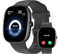 HUAKUA Montre Connectée Homme Femme Smartwatch Appel Bluetooth Notification pour Samsung Xiaomi iPhone Android iOS Montre Sport Podometre Cardiofréquencemètre Oxymetre Multisport Etanche IP68 Noir