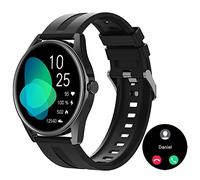 HUAKUA Montre Connectée Homme Repondre Appel Smartwatch Ronde 1,38 Pouces Podometre Cardiofréquencemètre Oxymetre Montre Sport Étanche IP68 Multisports Notification Message pour Android iOS Noir