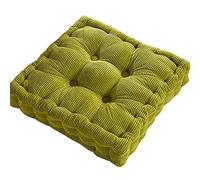 HUALEMEI Carré Épaissir Coussin De Siège,Super Doux Confort Coussins De Chaise à Manger Canapé Coussin pour Le Soulagement De La Pression Coussin De Sol-Vert 48x48x8cm(19x19x3inch)