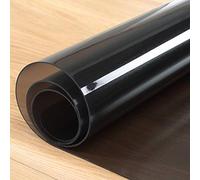 HUALEMEI Épaisse Table en PVC De 2 Mm,Nappe Frostée Rectangle,Mat Transparent Table Protector pour Rectangle Bureau Table Tatami,Couverture Imperméable à l'eau De Table De Café Noir 85x160cm