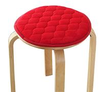 HUALEMEI Épaissir Rond Chaise Coussins,Premium Éponge Restauration Coussins De Chaise,Super Doux Non-Glissement Coussin De Siège Pad Fond Antidérapant-Rouge 50x50x2.5cm(20x20x1inch)
