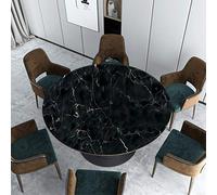 HUALEMEI Nappe Ronde en Marbre De PVC,Vinyle Imitation Marble Table Mat,Anti Imperméable à l'eau-Huile échaudée-Table D'épreuve Couverture Moderne Simple Protecteur De Table pour Table Ronde K 120cm