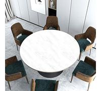 HUALEMEI Nappe Ronde en Marbre De PVC,Vinyle Imitation Marble Table Mat,Anti Imperméable à l'eau-Huile échaudée-Table D'épreuve Couverture Moderne Simple Protecteur De Table pour Table Ronde N 110cm