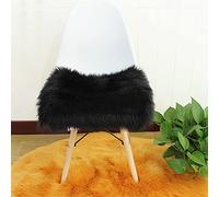 HUALEMEI Premium Laine Artificielle Coussin De Siège,Super Doux Garnitures De Chaise avec des Cravates Coussins De Chaise à Manger pour Living Room Balcony Office-B 45x45cm(18x18inch)