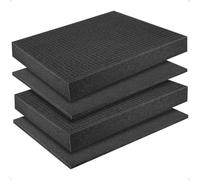 HUALIANG Lot de 4 feuilles de mousse de polyuréthane - Rembourrage en mousse - Inserts en mousse découpables pour boîte à outils, mallettes de vol et systèmes de rangement d'outils (2 pièces de 40 x