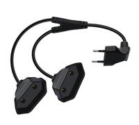 HuaLiSi Câble D'extension Euro 2 en 1 Rallonge Câble Euro Électrique Type C 2.5A 250V pour Appareils Ménagers, Téléviseurs, Ordinateurs Etc (Noir, 1 m)