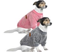 HuaLiSiJi 4XL Pull Polaire Grand Chien Pull Chaud Grand Chien Pull Chien Grande Taille, Chaud et Léger, Texture Douce, élastique Facile à Porter, Couleurs Vives (Rose+Gris, 4XL)