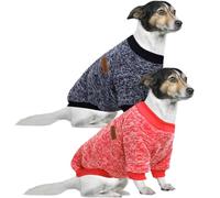 HuaLiSiJi 5XL Pull Polaire Grand Chien Pull Chaud Grand Chien Taille, Chaud et Léger, Texture Douce, élastique Facile à Porter, Couleurs Vives (Rouge+Bleu Marine, 4XL)