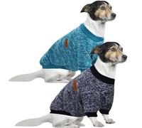 HuaLiSiJi 5XL Pull Polaire Grand Chien Pull Chaud Grand Chien Taille, Chaud et Léger, Texture Douce, élastique Facile à Porter, Couleurs Vives (Bleu+Bleu Marine, 4XL)