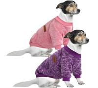 HuaLiSiJi 5XL Pull pour Chien Pull Chihuahua Pull Polaire Chien Sweat Shirt Chien, Vetement Chien Élasticité Douceur Confort et Chaleur pour Chiot Petit Moyen Grand Chie (Rose+Violet, 5XL)