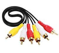 HuaLiSiJi Cable Audio Video RCA, 3 RCA vers 3 RCA Cable Jack Stéréo Jaune Rouge Blanc pour Home Cinéma, Enceintes, Chaîne Stéréo, TV (RCA to RCA 0.5m)