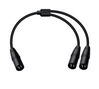 HuaLiSiJi Câble Séparateur XLR Mâle vers Double Mâle Câble Microphone XLR 3 Broches pour Microphone, Console, Amplificateur, Haut Parleur (3 Male, 0.5 m)