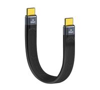 HuaLiSiJi Câble USB C vers USB C Court PD 60W Câble Type C vers Type C Charge Rapide Transfert de Données 10Gbps pour Téléphone Portable, Tablettes, SSD (Mâle, 13 cm)