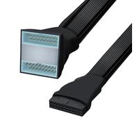 HuaLiSiJi Dédoubleur USB 3.0 Interne Câble d'extension Adaptateur USB 3.0 19/20 Broches Mâles vers Femelle, pour Ordinateurs de bureau (15,5cm)
