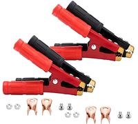 HuaLiSiJi Pince Crocodile 1000A Pince Batterie Voiture 16cm, Pince Crocodile en Cuivre Pur avec Gaine Isolante,pour Automobile, Camion, Bateau (4 Pièces)