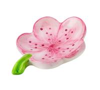 HuaLiSiJi Porte Savon Céramique Porte Savon Salle de Bain Support Eponge Evier Cuisine, pour Toutes Les Tailles Communes de Savon Solide (Rose)