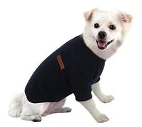 HuaLiSiJi Pull à capuche pour chien en polaire pour chihuahua, élastique, doux, confortable et chaud, facile à mettre et à enlever, couleur vive (noir, S)