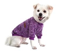 HuaLiSiJi Pull Chien Petite Taille Polaire Pyjama Pull-Overs, Chaud et Léger, Texture Douce, Élastique Facile à Porter, Couleurs Vives (XX-Large, Violet)