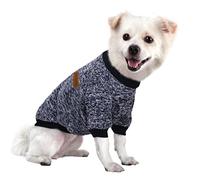 HuaLiSiJi Pull Chien Petite Taille Pull-Overs pour Chiens Sweat pour Chien Pull pour Chihuahua,Chaud et Léger, Texture Douce, élastique Facile à Porter, Couleurs Vives (Large, Noir)
