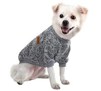 HuaLiSiJi Pull Chien Petite Taille Pull-Overs pour Chiens Sweat pour Chien Pull pour Chihuahua, Chaud et Léger, Texture Douce, élastique Facile à Porter, Couleurs Vives (Small, Gris)