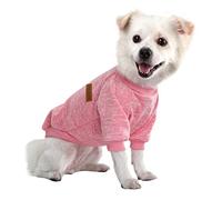 HuaLiSiJi Pull de Noël pour Chien Pull-Overs pour Chiens Pull Chien Petite Taille, Chaud et Léger, Texture Douce, élastique Facile à Porter, Couleurs Vives (X-Small, Rose)