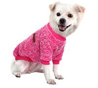 HuaLiSiJi Pull de Noël pour Chien Pull-Overs pour Chiens Sweat pour Chien Pull Polaire Chien,Chaud et Léger, Texture Douce, élastique Facile à Porter, Couleurs Vives (Small,Rose Rouge)