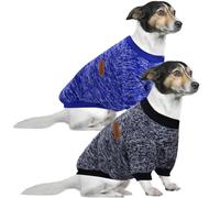 HuaLiSiJi Pull Polaire Grand Chien 4XL - Chaud, Léger, Texture Douce, Élastique, Facile à Porter, Couleurs Vives (Bleu Foncé+Bleu Marine)