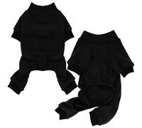 HuaLiSiJi Pyjama Chien Petite Taille,Pyjama Animaux Chien Léger Confortable,Extensible et Coquet, Facile à Mettre et à Enlever Convient Aux Chiens de Petite et Moyenne Taille (Small, Noir)