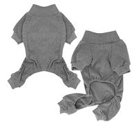 HuaLiSiJi Pyjama pour Petit Chien, Pyjama Animaux Chien Léger Confortable, Extensible et Coquet, Facile à Mettre et à Enlever Convient Aux Chiens de Petite (XX-Large, Gris)