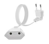 HuaLiSiJi Rallonge d'alimentation Euro 2.5A 250V 625W Câble D'extension Euro Rallonge Câble Euro, pour Une Utilisation en Intérieur TV, PC, Moniteur (Blanc, 3m)