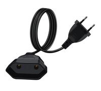HuaLiSiJi Rallonge Euro 2.5A 250V 625W Cable D'extension Euro 2x0.75 mm² Rallonge Câble Euro, pour Une Utilisation en Intérieur TV, PC, Moniteur (Noir, 2m)