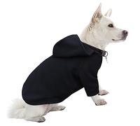 HuaLiSiJi Sweat à capuche pour chien chaud et léger, avec une texture douce, élasticité, facile à porter et couleurs vives (noir, M)