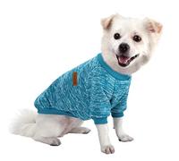 HuaLiSiJi Sweat à capuche pour chien Chihuahua Pull pour chien, intérieur en polaire, doux, confortable, couleur vive, facile à mettre et à enlever (bleu, M)
