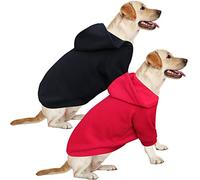 HuaLiSiJi Sweat à capuche pour chien de grande taille - Chaud et léger - Avec une texture douce - Facile à porter et des couleurs claires - 4XL - Noir + rouge