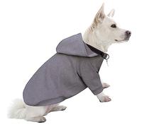 HuaLiSiJi Sweat Capuche Chien Sweat Chien Pull Petit Chien Confortable, Chaud et Léger, Le Tissu Est St Super Doux, Elastique Facile à Porter, Couleurs Vive (Large, Gris)