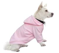 HuaLiSiJi Sweat Capuche Chien Sweat Chien Pull Petit Chien Confortable, Chaud et Léger, Le Tissu Est St Super Doux, Elastique Facile à Porter, Couleurs Vive (Large, Rose)