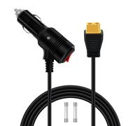 HuaLiSiJi XT60 Allume Cigare avec Interrupteur et Indicateur LED 12V 24V 16AWG 15A Cable XT60 Allume Cigare, pour Moto, Voiture, Bateau, Panneaux Solaires Onduleur de Voiture (2 m)