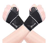 Hually Protège Poignets [1 Paire] Bandage Protection Convenable Droite ou Gauche Unisexe，Protection des Articulations Convient pour Les Hommes et Les Femmes Convient Toutes Sortes de Sports