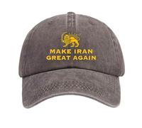 HUALONG Iran Hat, Casquette de Camionneur avec Signe du Lion et du Soleil, Casquette de Baseball Respirante pour Hommes et Femmes, pour Hommes Et Femmes Un Usage Quotidien (zq2-Coffee, One Size)