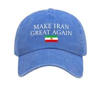 HUALONG Iran Hat, Casquette de Camionneur avec Signe du Lion et du Soleil, Casquette de Baseball Respirante pour Hommes et Femmes, pour Hommes Et Femmes Un Usage Quotidien (zq3-Blue, One Size)