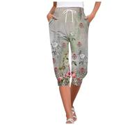 HUALONG Pantalon Confortable Capri Léger et Respirant Ourlet Droit Classique Finition Nette pour brunchs Weekend et Moments conviviaux