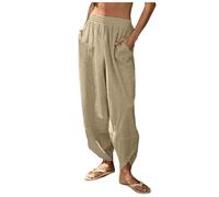 HUALONG Pantalon Large Femme Résistant Durable Usage prolongé sans déformation Texture Douce Lisse Sensation Peau agréable Premium pour Weekends Campagne escapades Nature Famille