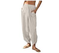 HUALONG Pantalon Large Femme Résistant Durable Usage prolongé sans déformation Texture Douce Lisse Sensation Peau agréable Premium pour Weekends Campagne escapades Nature Famille
