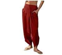 HUALONG Pantalon Large Femme Résistant Durable Usage prolongé sans déformation Texture Douce Lisse Sensation Peau agréable Premium pour Weekends Campagne escapades Nature Famille