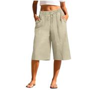 HUALONG Pantalon Longueur Mollet Léger et Respirant Ceinture élastique Confortable Ajustable pour marchés locaux et balades dominicales