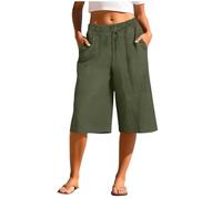HUALONG Pantalon Longueur Mollet Léger et Respirant Ceinture élastique Confortable Ajustable pour marchés locaux et balades dominicales