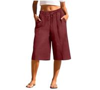 HUALONG Pantalon Longueur Mollet Léger et Respirant Ceinture élastique Confortable Ajustable pour marchés locaux et balades dominicales
